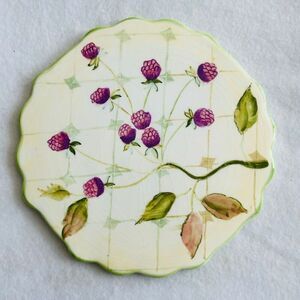 Evelyn by Tracy Porter Hand Painted Floral Ceramic Trivet